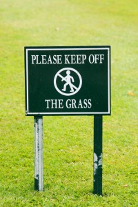 please keep off the grass sign taken in england july 2007